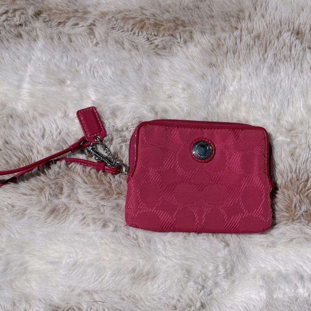 Coach Fuchsia Wristlet Wallet
